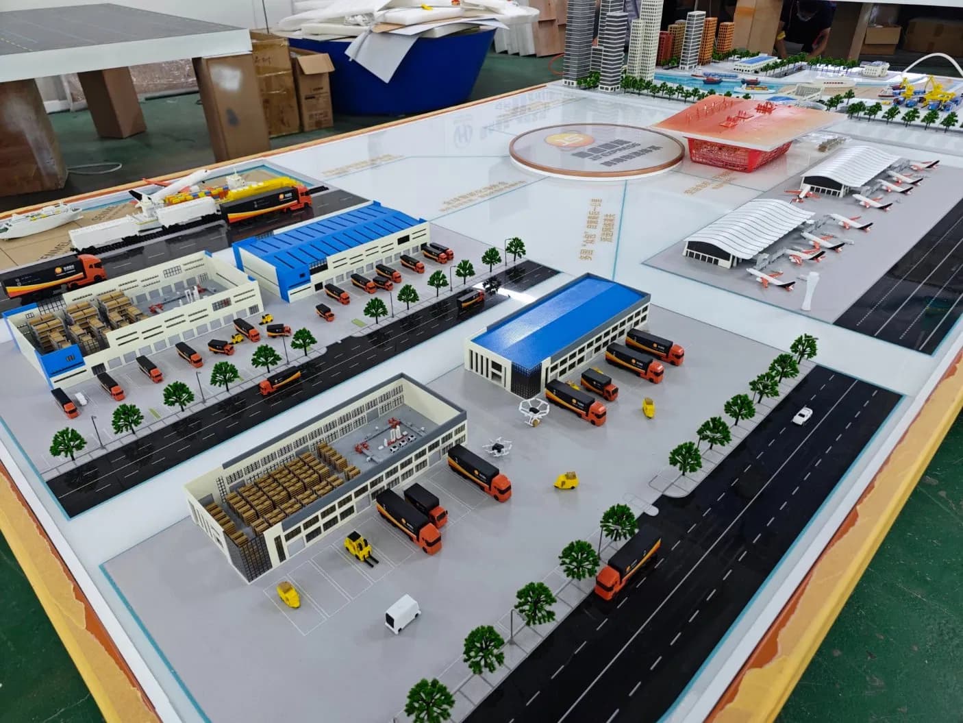 3D Physical Sandbox Model Regarding Logistics Center Model