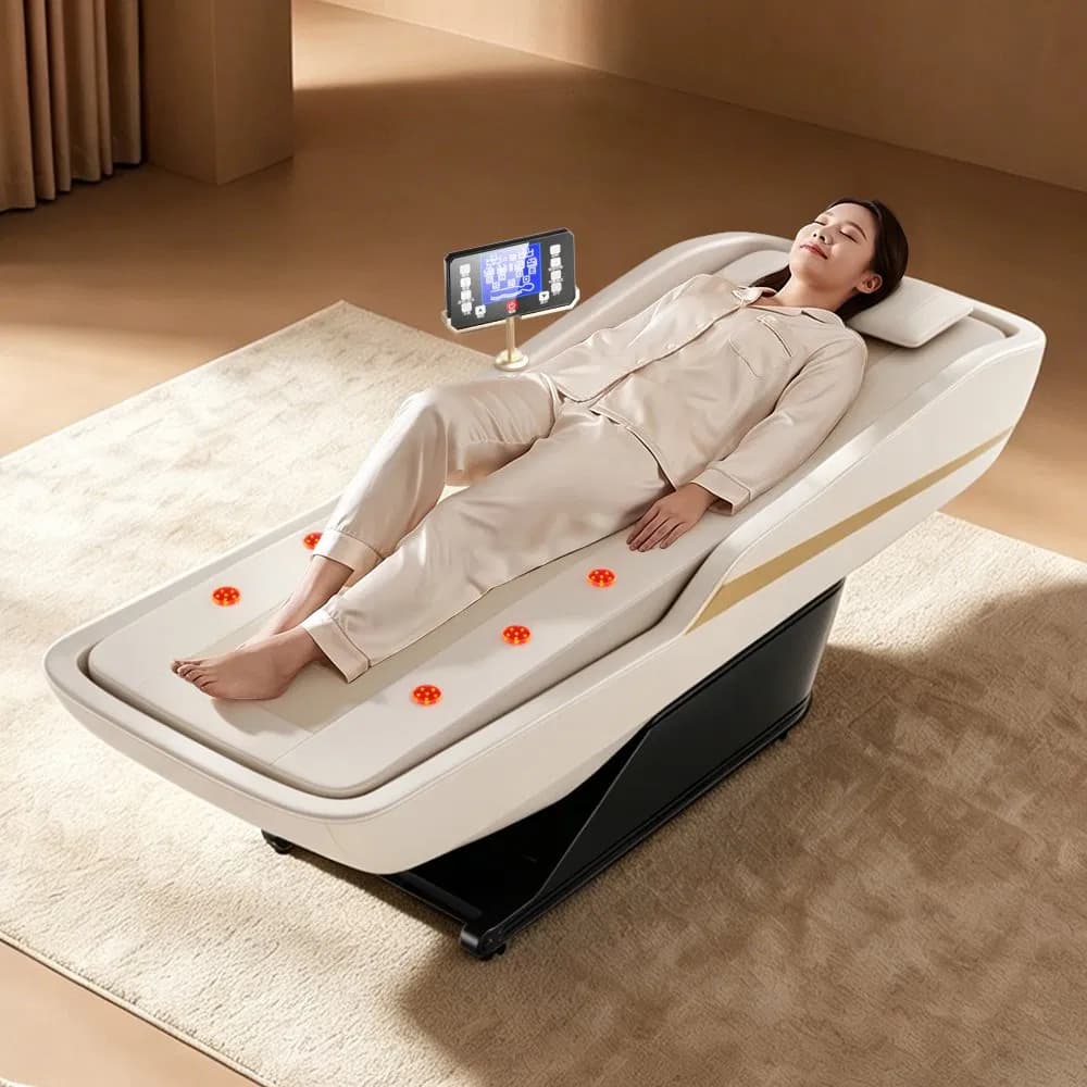 Jingtop Adjustable Height Thermal Jade Heating Beauty Massage Bed