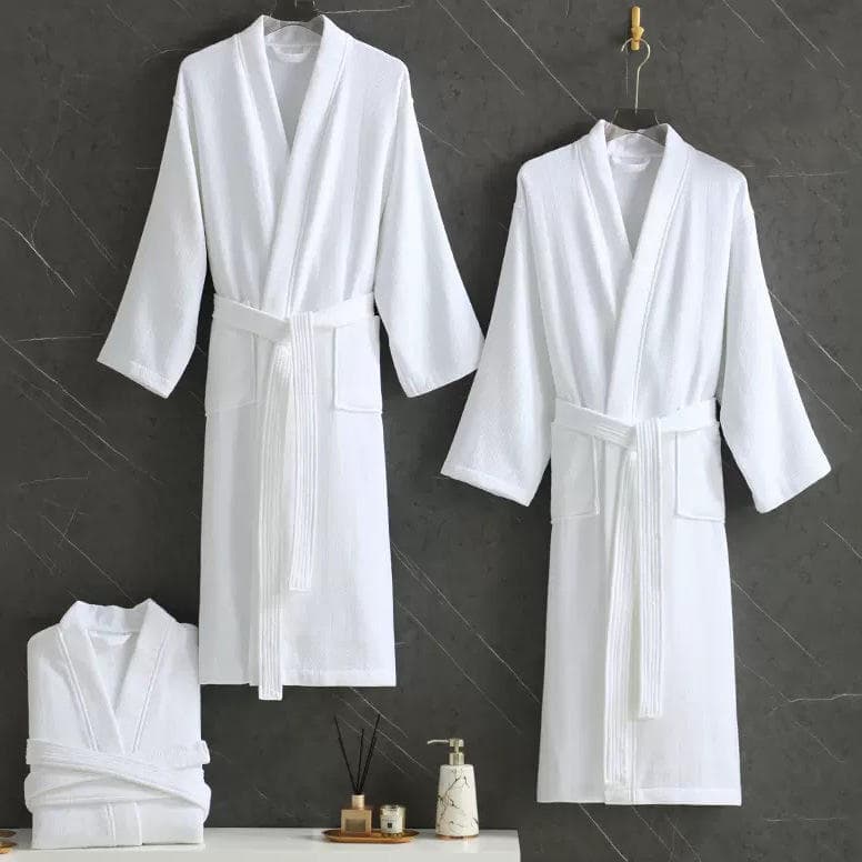Hotel Cotton Bath Robe Quick-Dry Terry Weave SPA Robe with Rapid Absorption for Summer Autumn