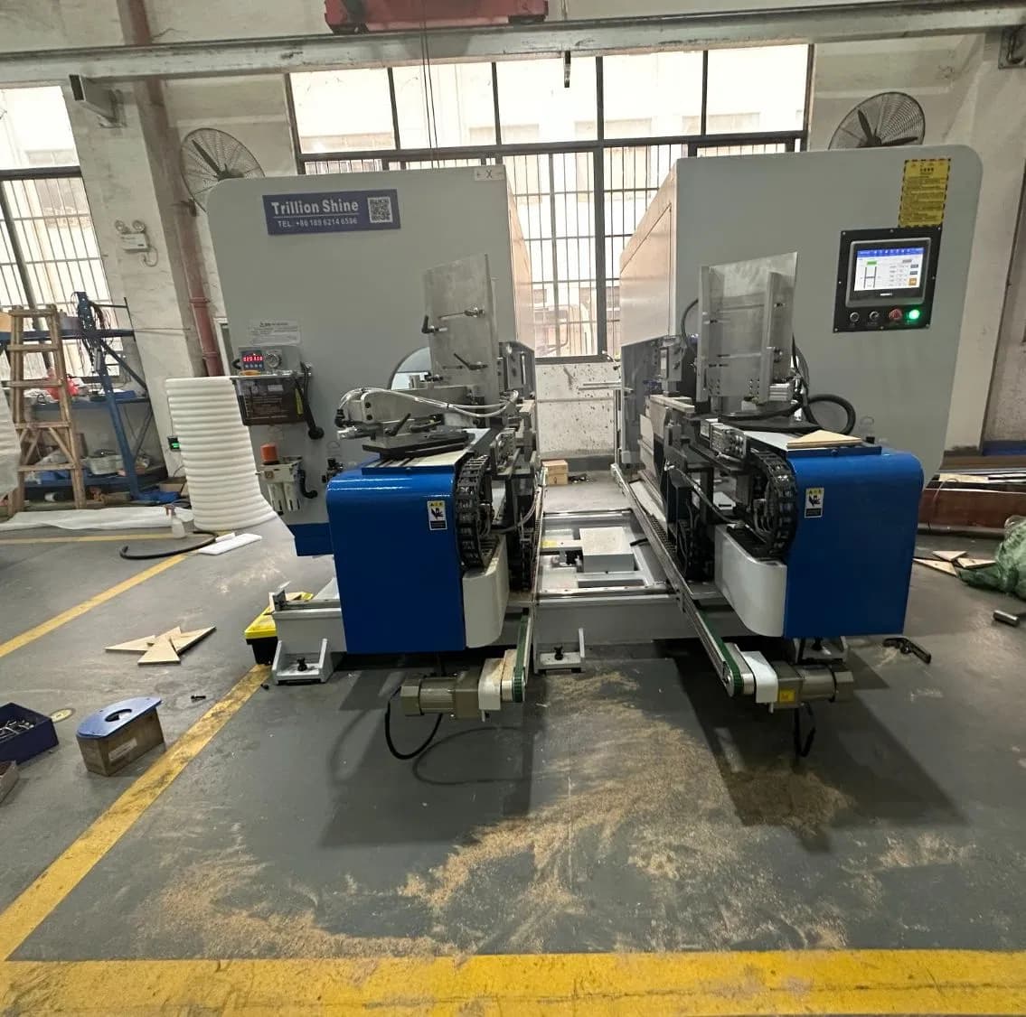 Premium Double End Tenoner for Chevron and Herringbone Parquet Flooring