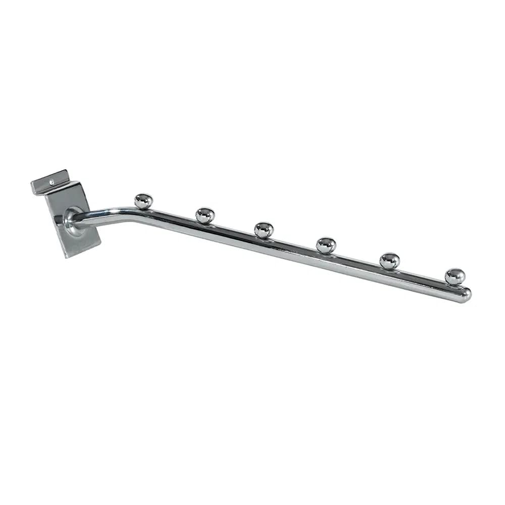 Factory Wholesale Single Wire Metal Slatwall Hook in Gold/Silver/Black/White with Steel Ball Made of Galvanized/Iron for Hanging Slot Board Displays Items