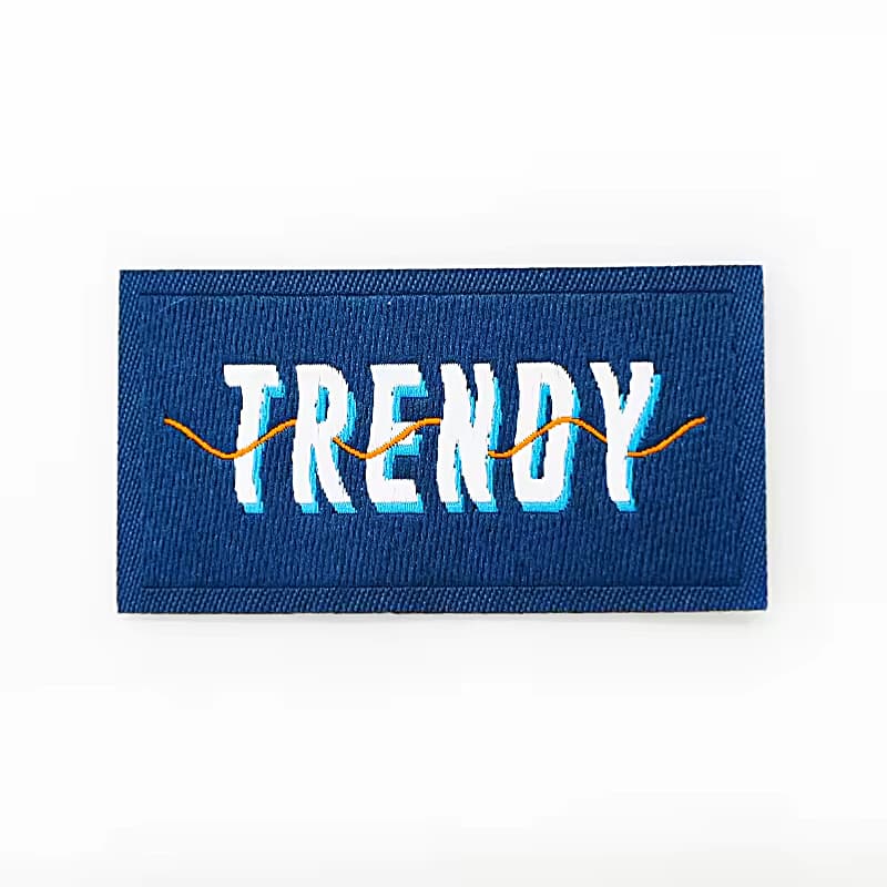 Custom Logo Garment Brand Name Tags Iron on Heat Transfer Neck Cotton Woven Label for Clothes