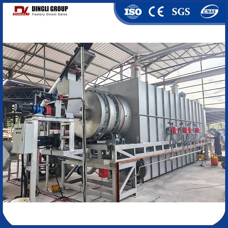 Continuous Coconut Shell Biomass Carbonizer Coconut Shell Biochar Manufacturing Line