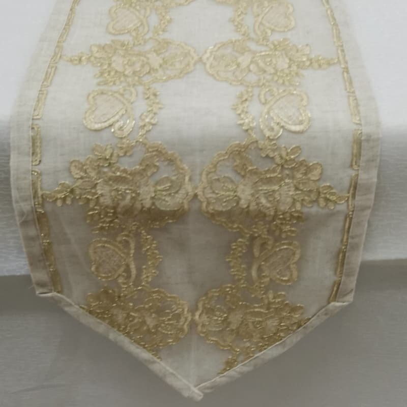 Source Factory Embroidery Rectangular Tablecloth Polyester Cloth Mesh Table Runner Home Holiday Decoration