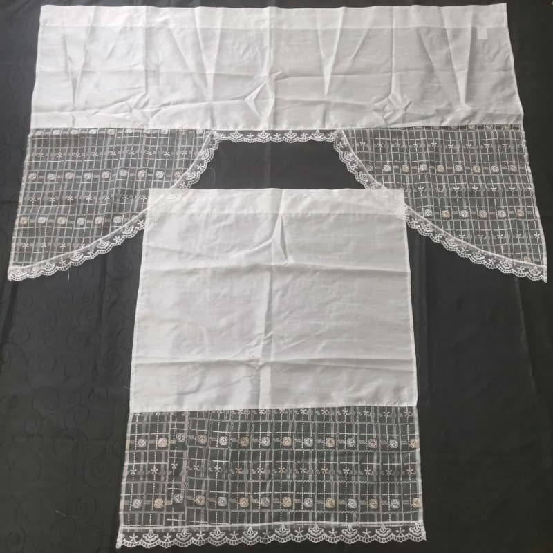 Wholesale Home 3PCS Digital Printing Kitchen Curtain Swag Curtain for Living Room Finished Embroidery Fabric