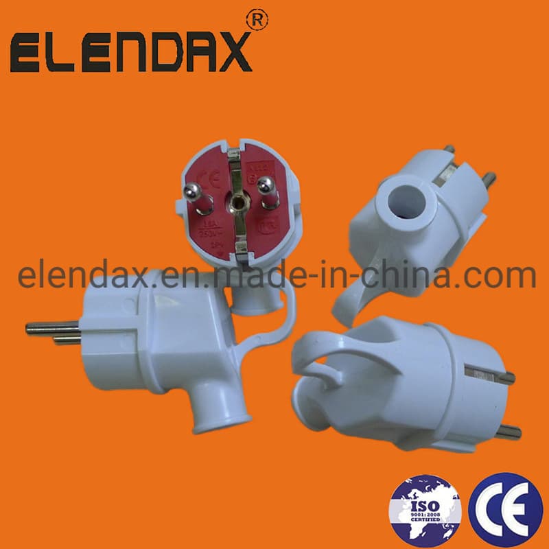 European Angle Type Electric Power Plug (P8055)