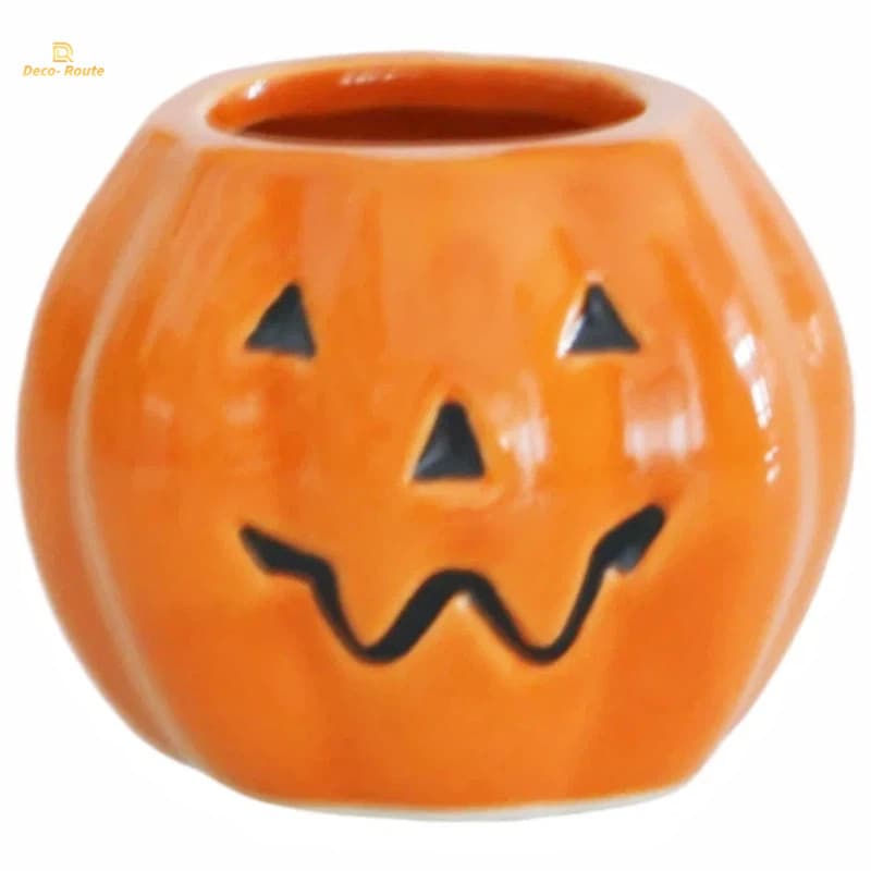 Halloween Pumpkin Ornament Ceramic Cup Holiday Tabletop Decor Coffee Gift Mug
