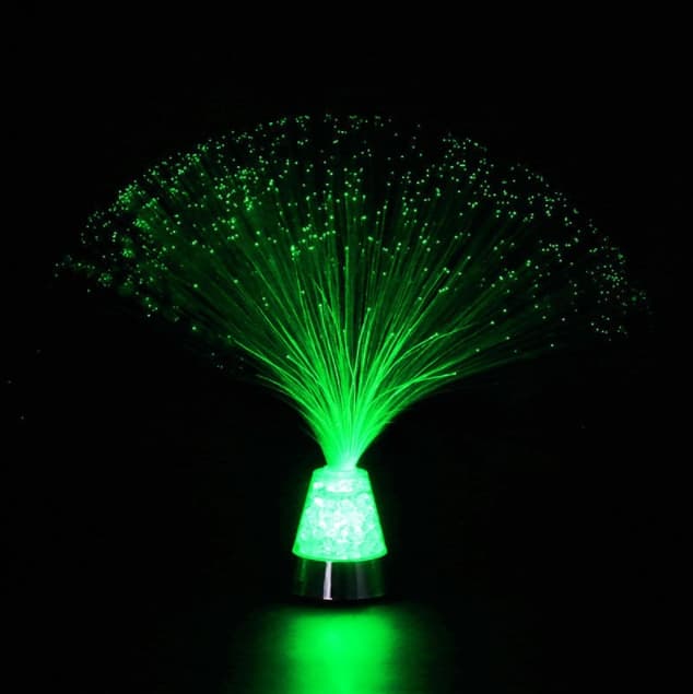 Plastic Fiber Optic Light Lamp for Dark Rooms, Decorative Novelty Lighting, Energy Efficient and Safe