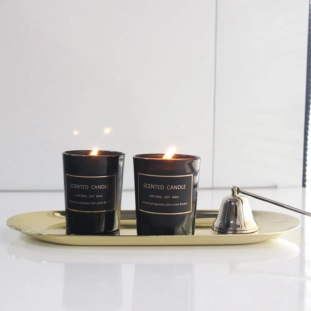 Handcrafted Custom Scented Candles in Elegant Glass Jars
