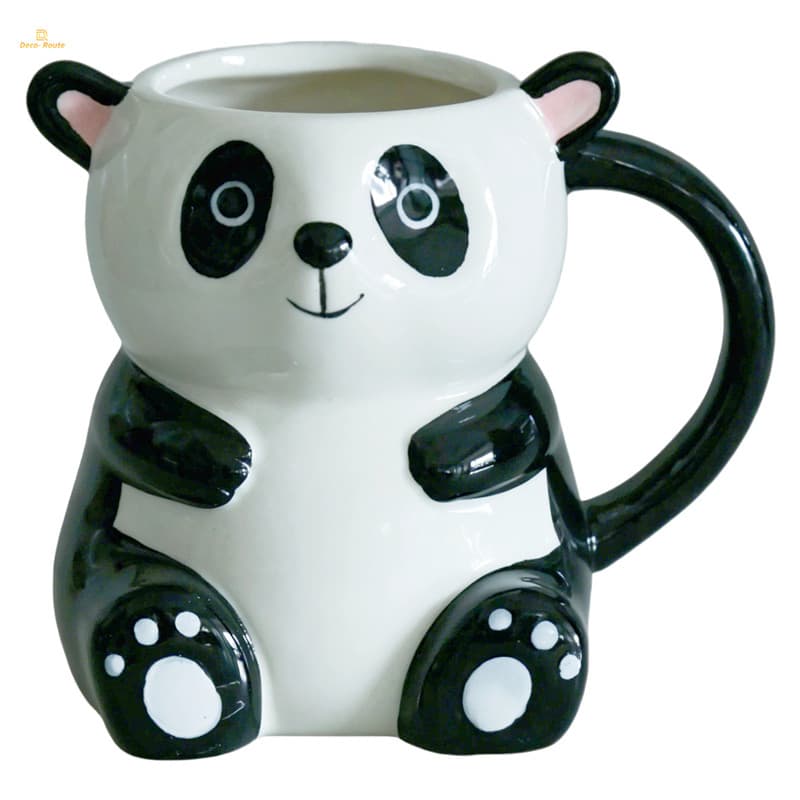 Lovely Panda Figurine Ceramic Mug Daily Drinking Coffee Milk Present Cup