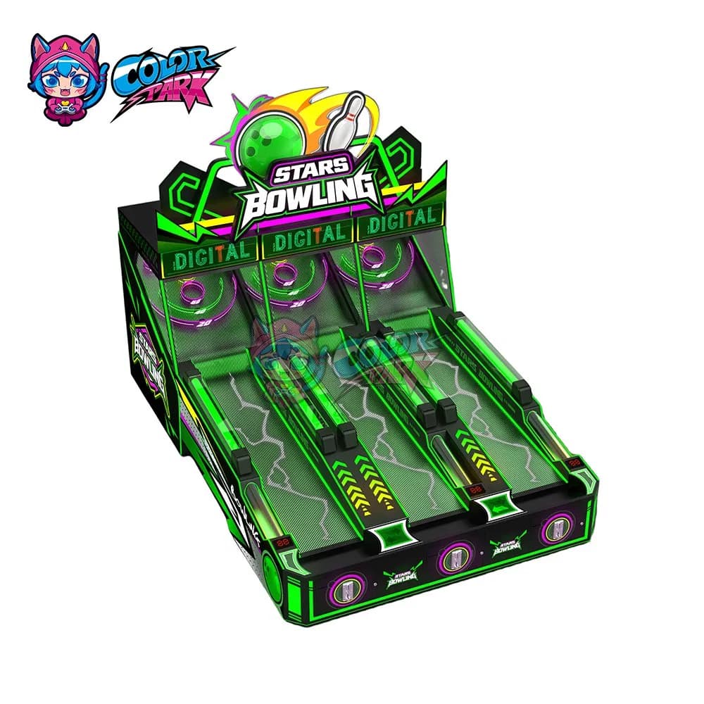 Colorful Park 3 Players Cyber Bowling Shooting Pinball Arcade Game Machine