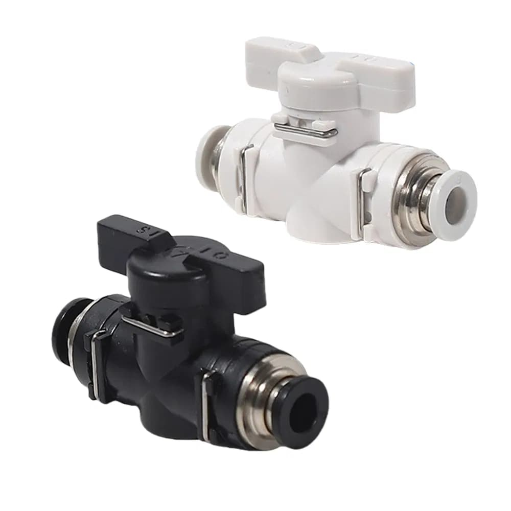 Pneumatic Hand Control Switch Valves Plastic Air Hose Fitting Quick Joint Connector Ball Valve