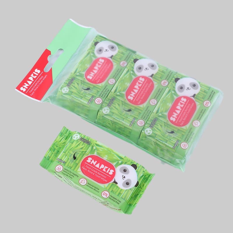 Soft Gentle Strong Alcohol-Free Mini Package Hand Towel Disposable Flushable Baby Wet Towel