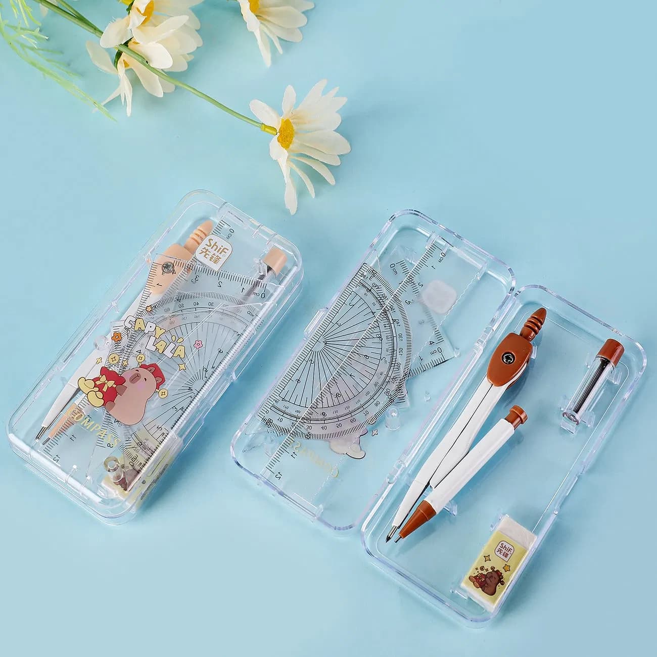 Hot Sale Circular Gauge Metal Office Learning Student Exam Drawing Compass Set