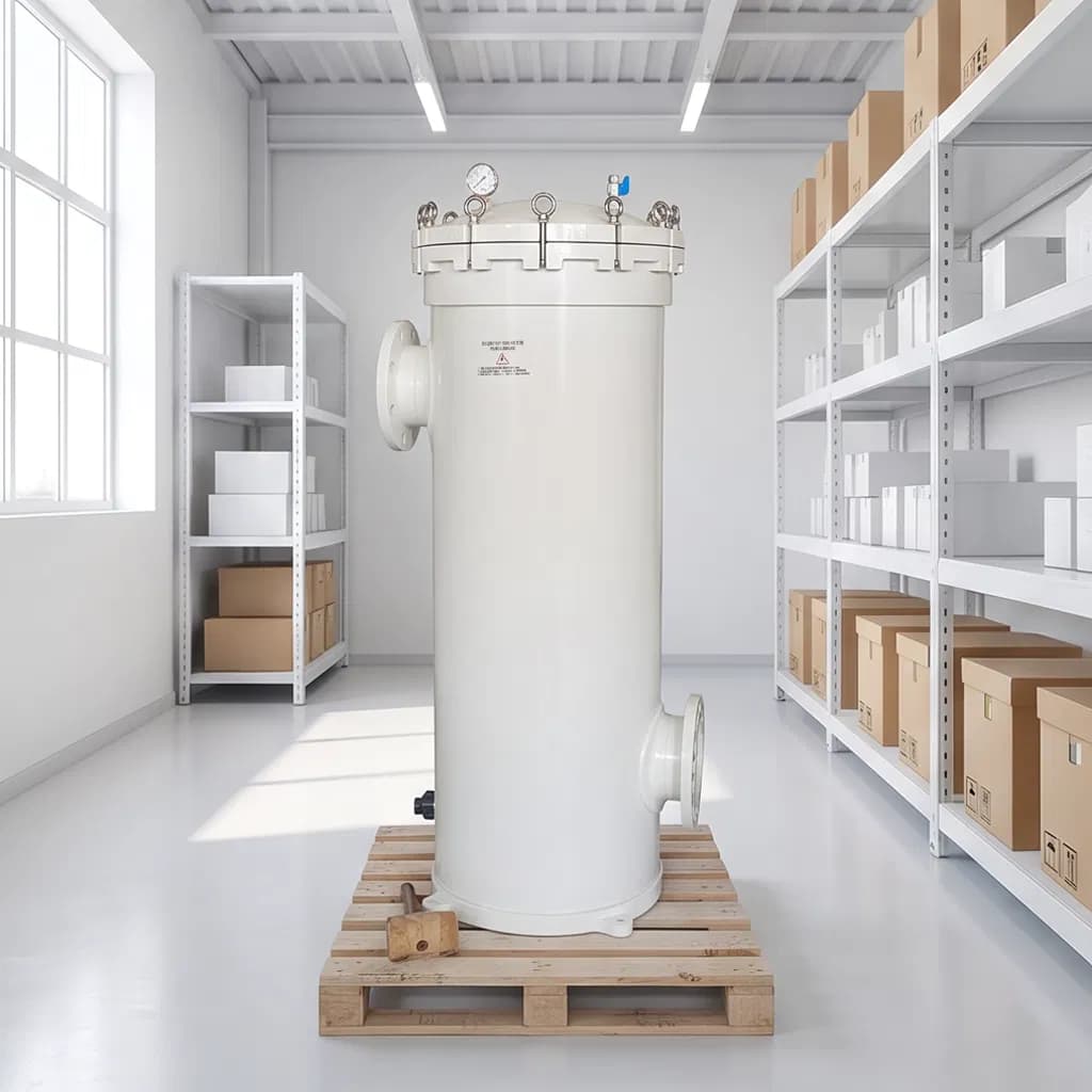 FRP Liquid Bag Filter Housing for Industrial Chemical Filtration with Fiberglass Reinforced Plastic Construction for Acid and Alkali Solutions