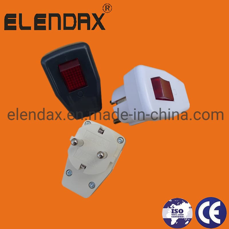 European Style Two-Pronged Switch Plug (P7055)
