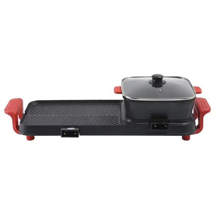 New Arrival High Quality Non-Sticking Multifunctional Smokeless Electric BBQ Pot 3 in 1 Grill Pan