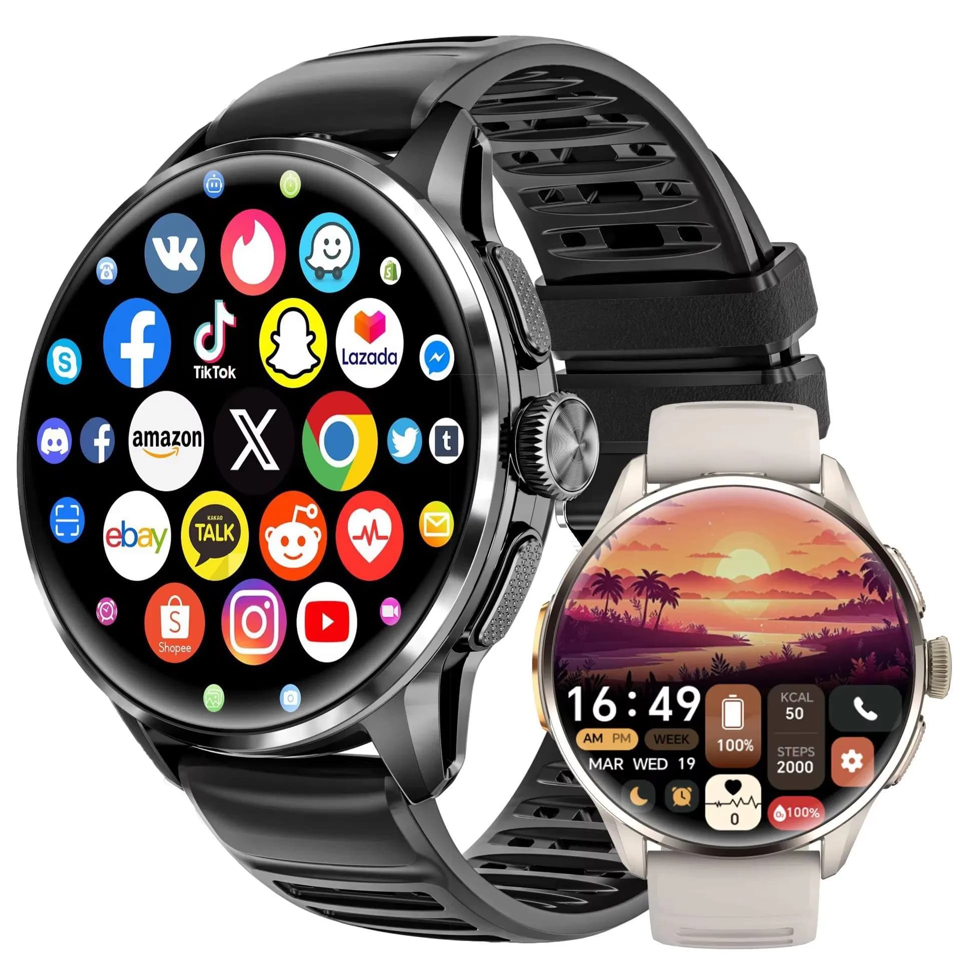 H100 4G SIM Smart Watch 3+32GB Android Google Play Call Camera