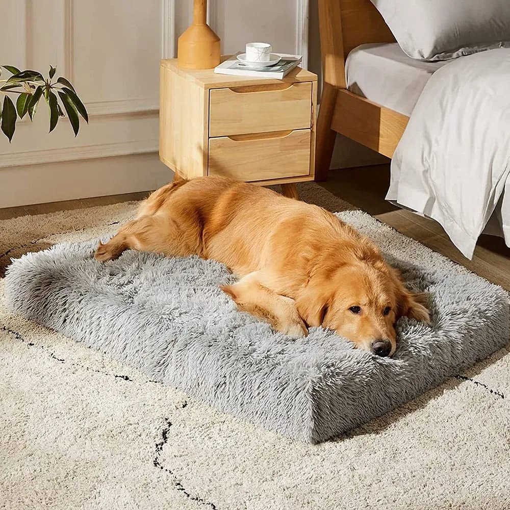 Deluxe Plush Orthopedic Dog Bed, Large, Washable Cover