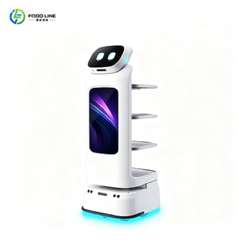 High Efficiency Food Delivery Robot with Slam Navigation and Long Battery Life