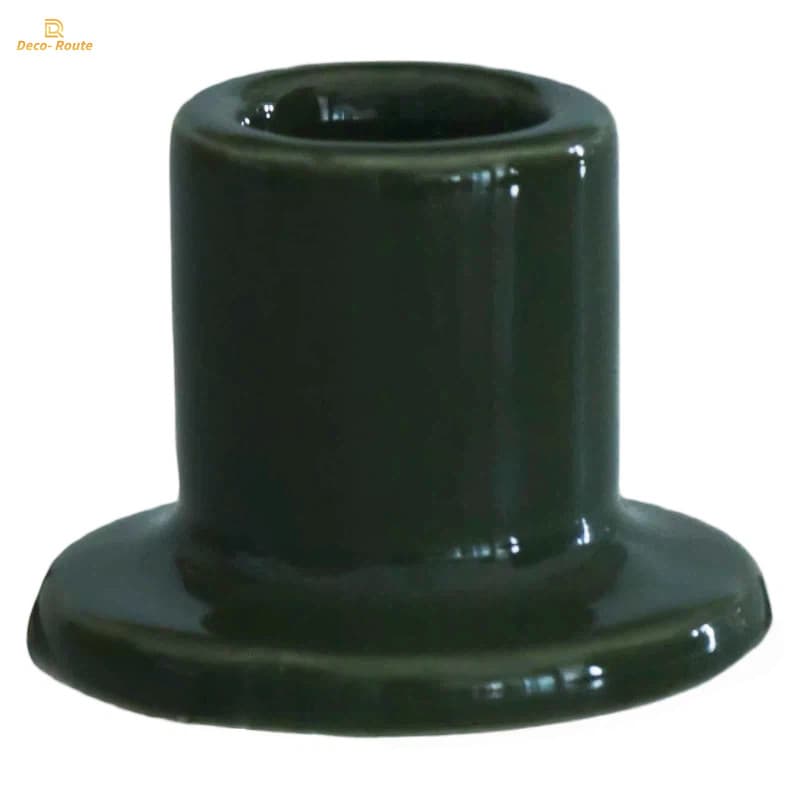Stackable Ceramic Candlestick with Interlocking Design for Creative Display