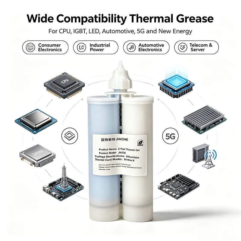 Soft Non-Curing Heat Transfer Thermal Gel for Automotive Communication Power