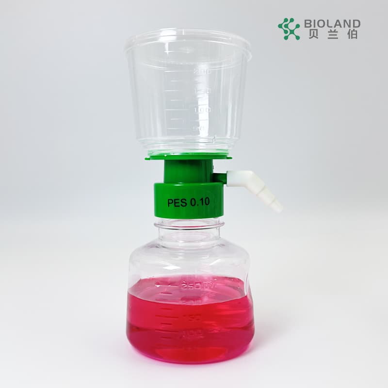 Disposable Sterile Vacuum Filter 1000ml Membrane PVDF 90mm 0.22um Rapid-Flow