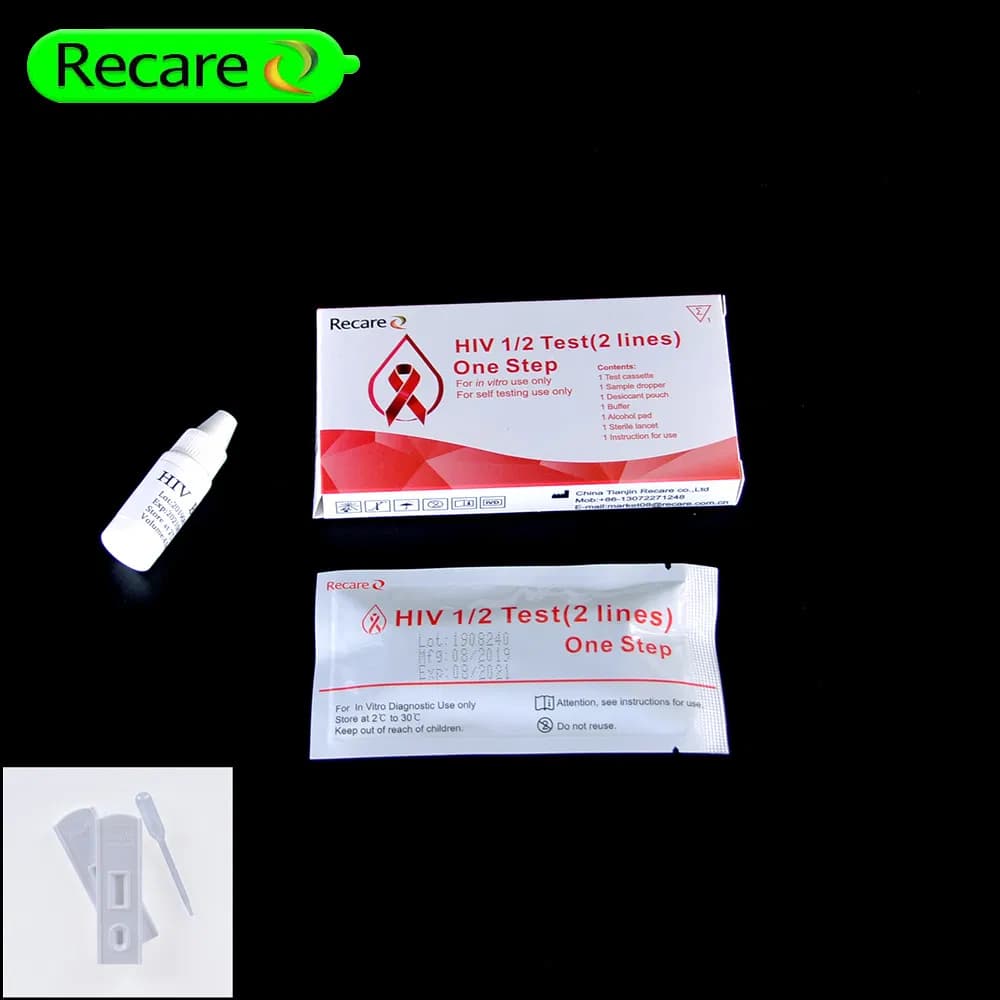 Manufacture Supply Home Use Test Fast Check Blood HIV 1/2 Medical Test Kit One Step Rapid Test Cassette