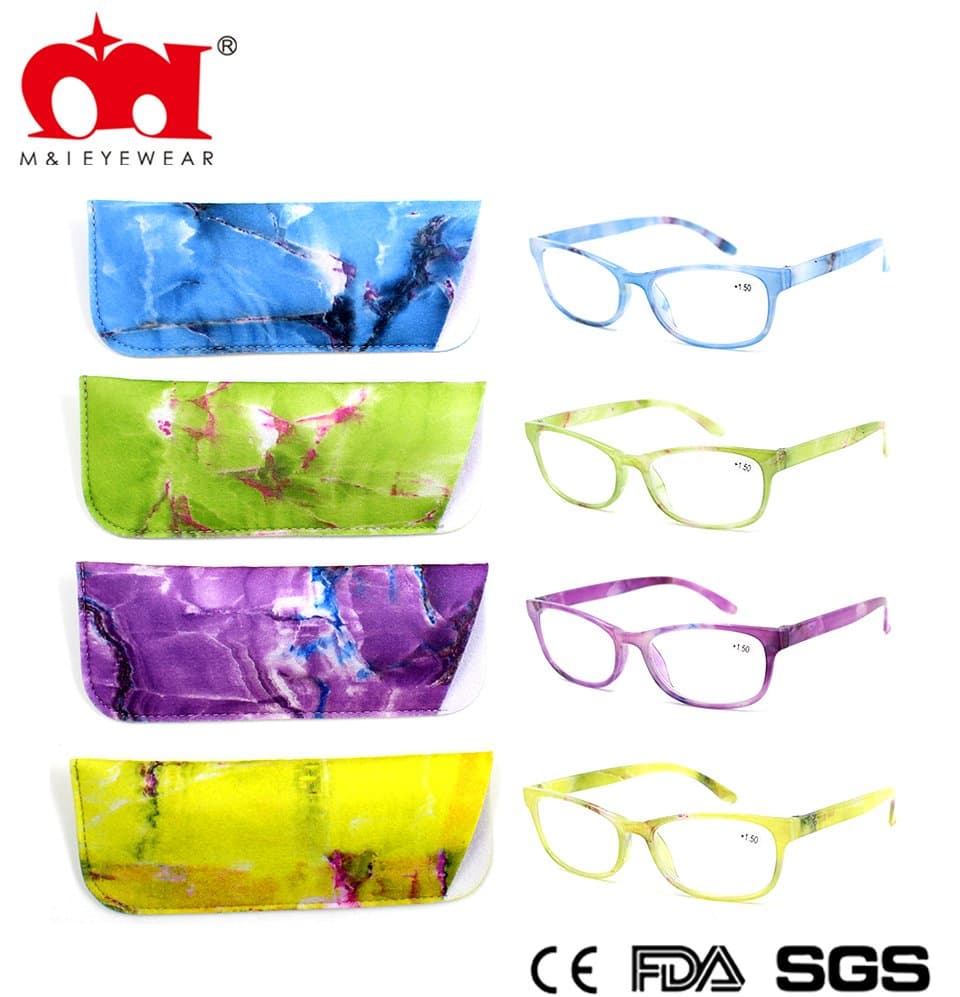 Stylish Reading Glasses and Eyeglasses Pouch with Paper Transfer (WRP902009)