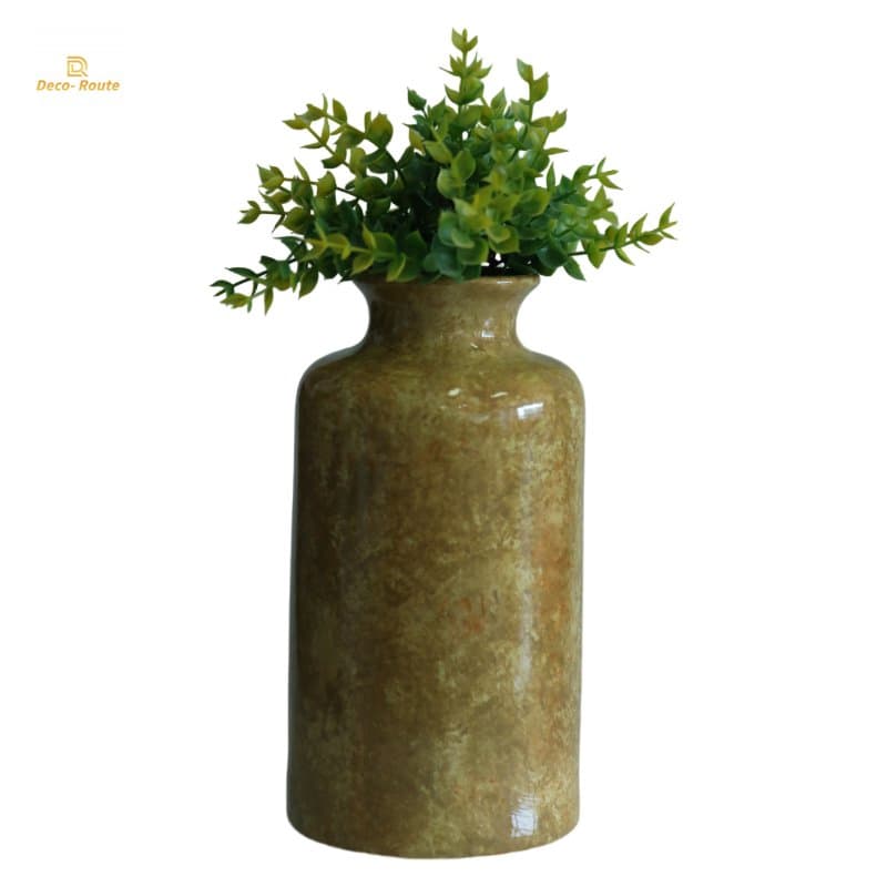 Scandinavian Style Ceramic Vase with Simple Silhouette and Matte Finish