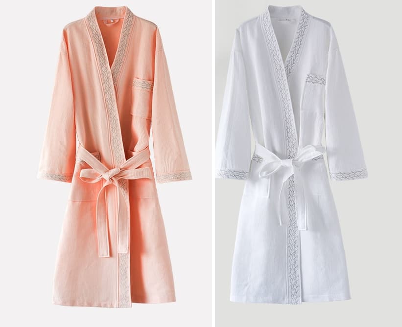 Wholesale Hotel Bathrobe 100% Pure Cotton Luxury Bathrobe for Hotel Home