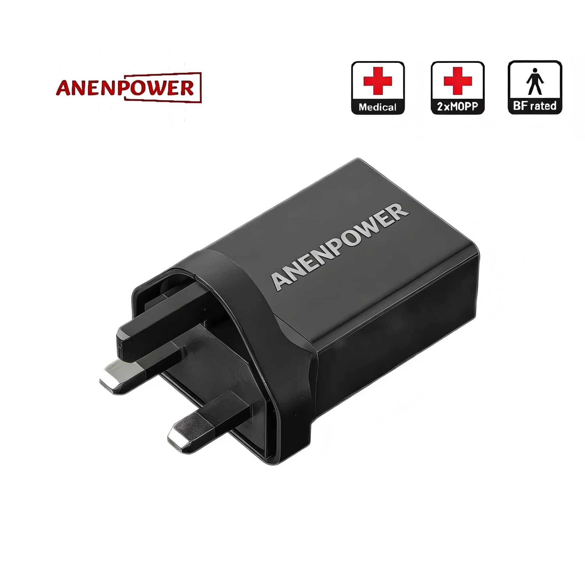 En/IEC 60601-1 Certified Medical Power Adapter - 5V 2A UK Plug AC/DC Power Supply for Handheld Vital Signs Monitors