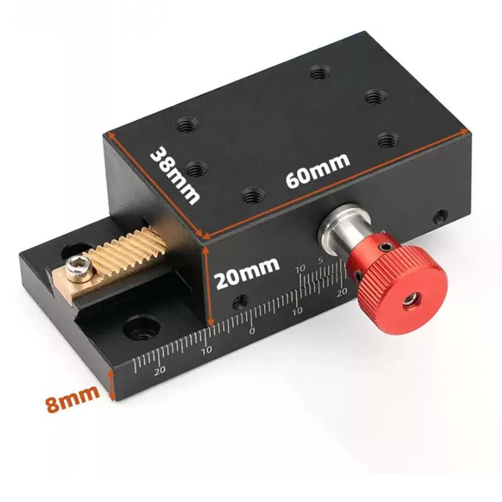 X-Axis Displacement Platform Lifting Table Slider Dovetail Groove Gear Rack Slider Block