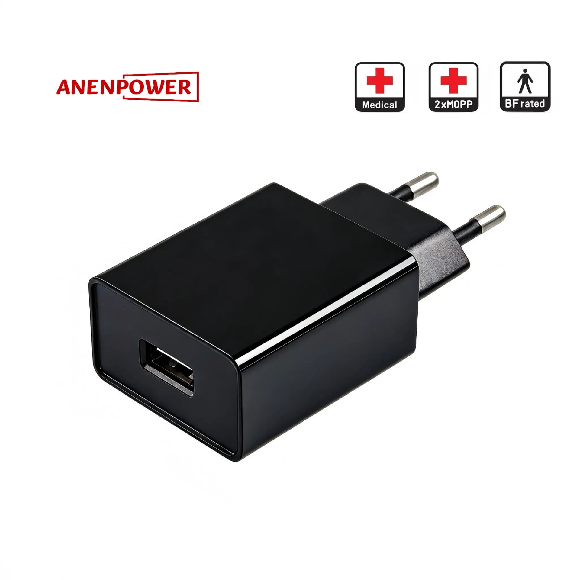 IEC 60601-1 Certified Medical Charger 5V 1A EU Plug AC DC Power Supply for Blood Pressure Monitor
