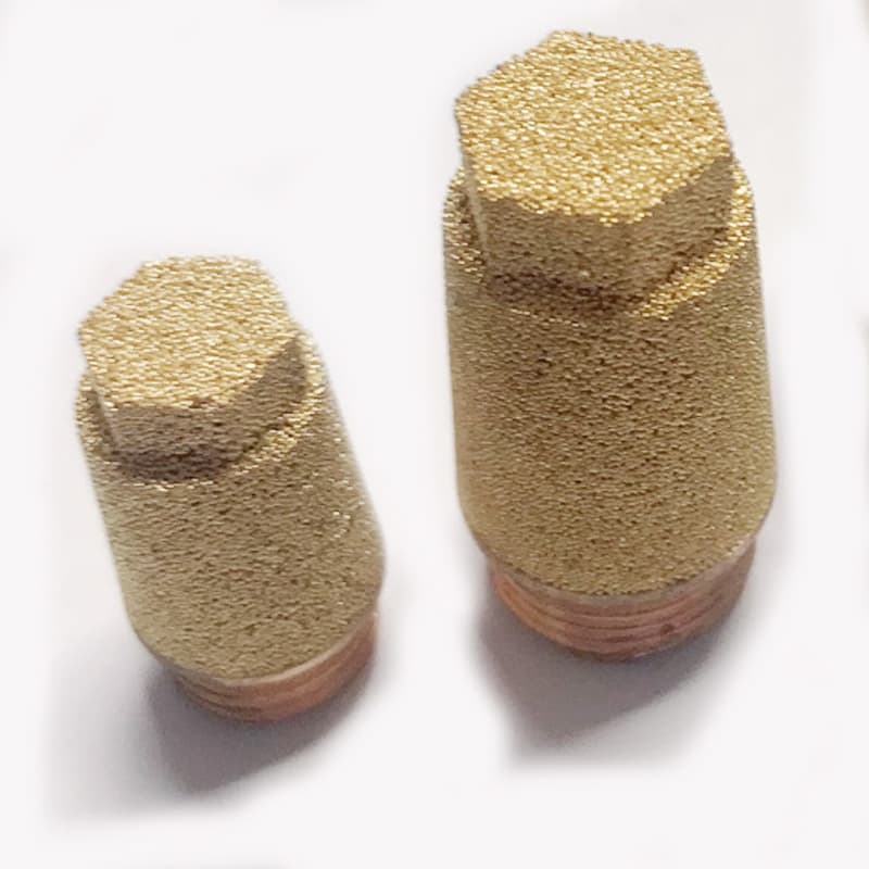 China Factory Custom Copper Brass Sintered Exhaust Muffler NPT1/8