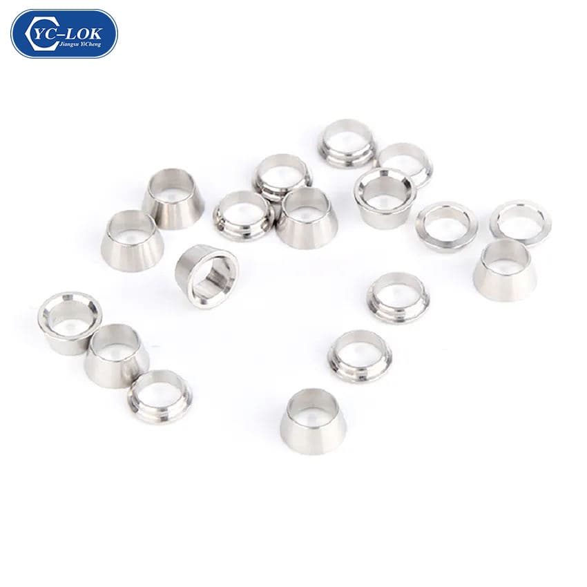 SS316L Double Ferrule Set Tube Fitting Front Back Ferrule Replace Swagelok