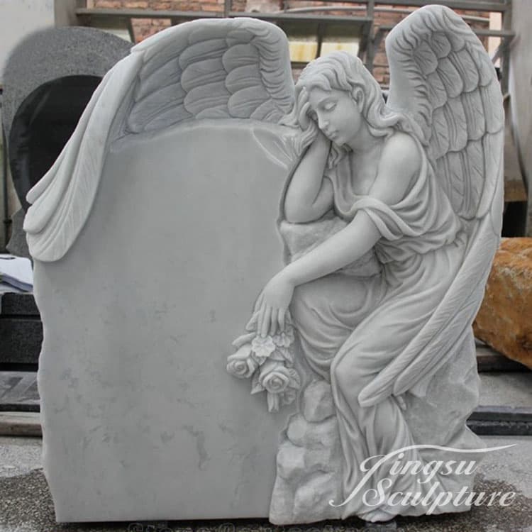 Outdoor Use Customized Words Marble Heart Design Granite Monuments Angel Headstones