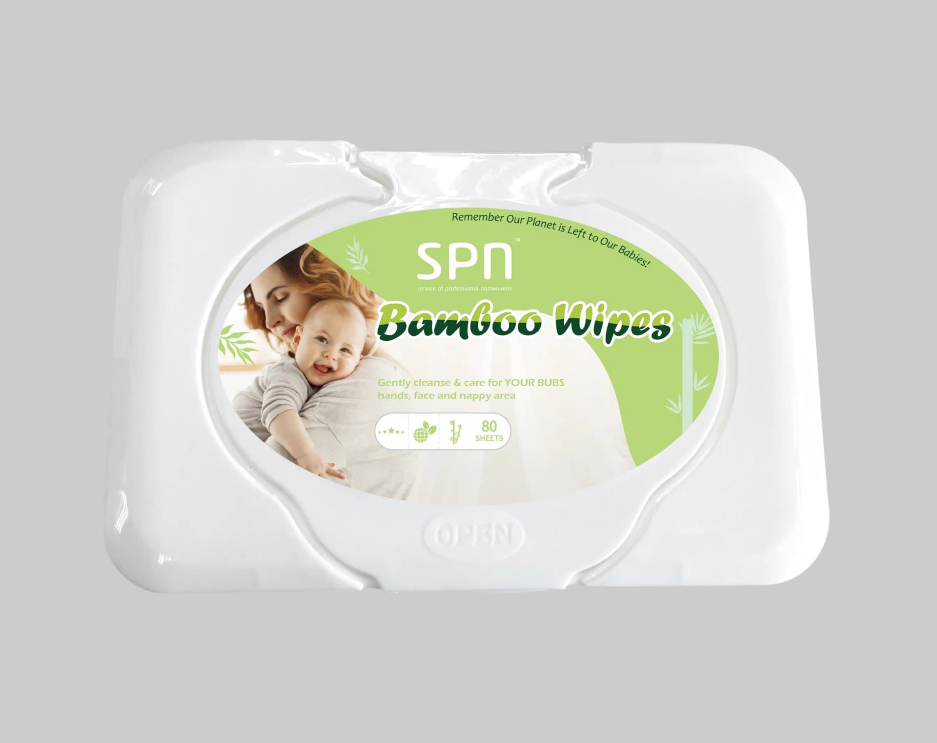Bamboo Material Cotton Material Baby Wet Tissue Hand Wipe Face Wipe