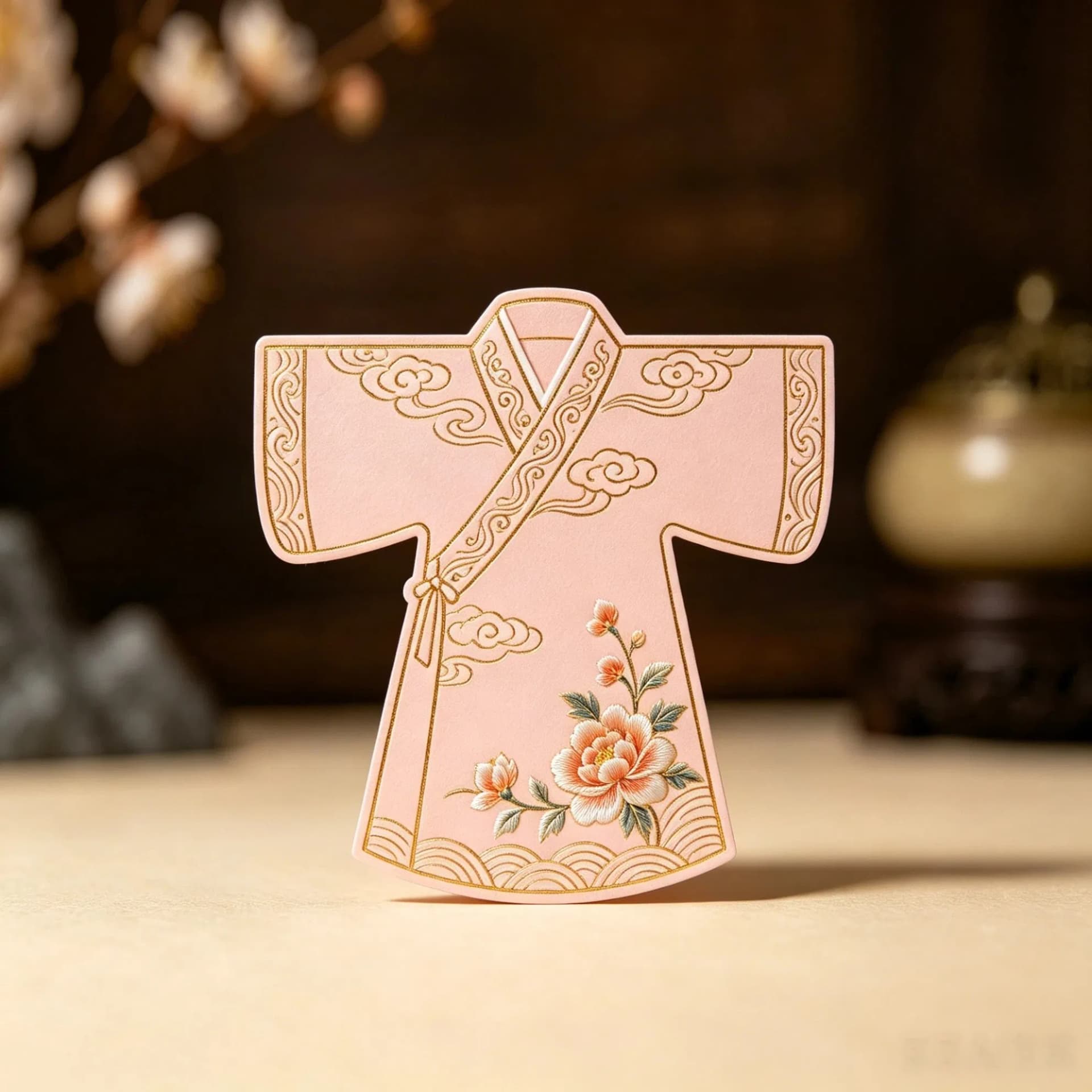 Elegant Hot Stamping Thank You Greeting Cards with Envelopes