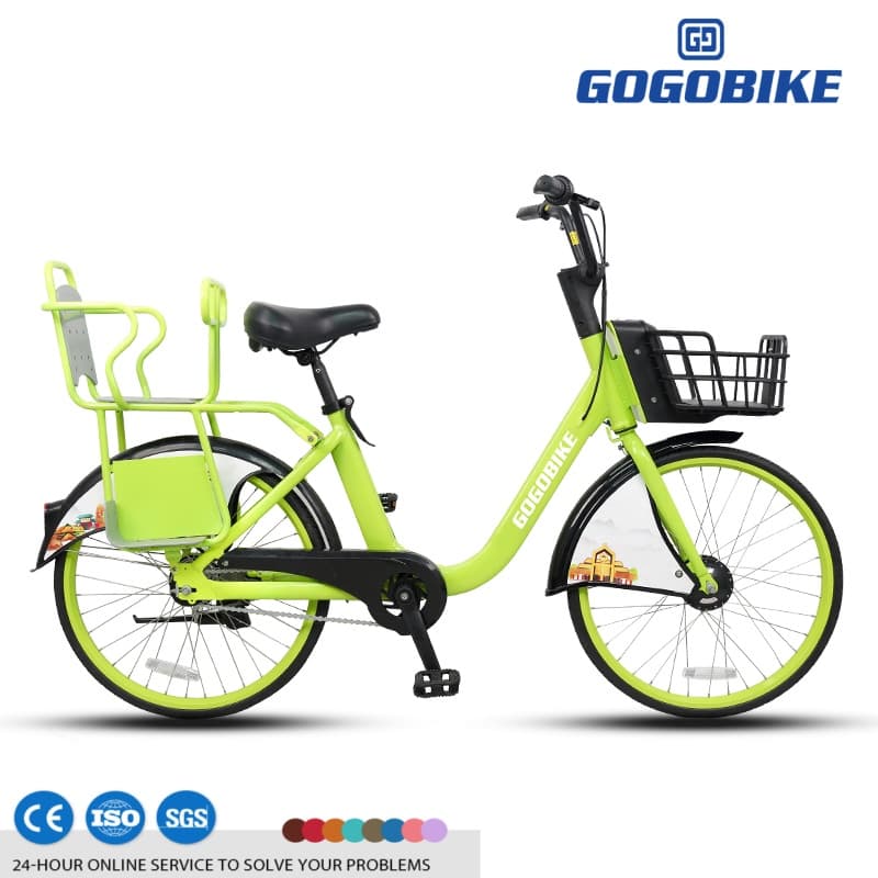 Durable Public Parent Child Bike Double Stand for Park Rentals