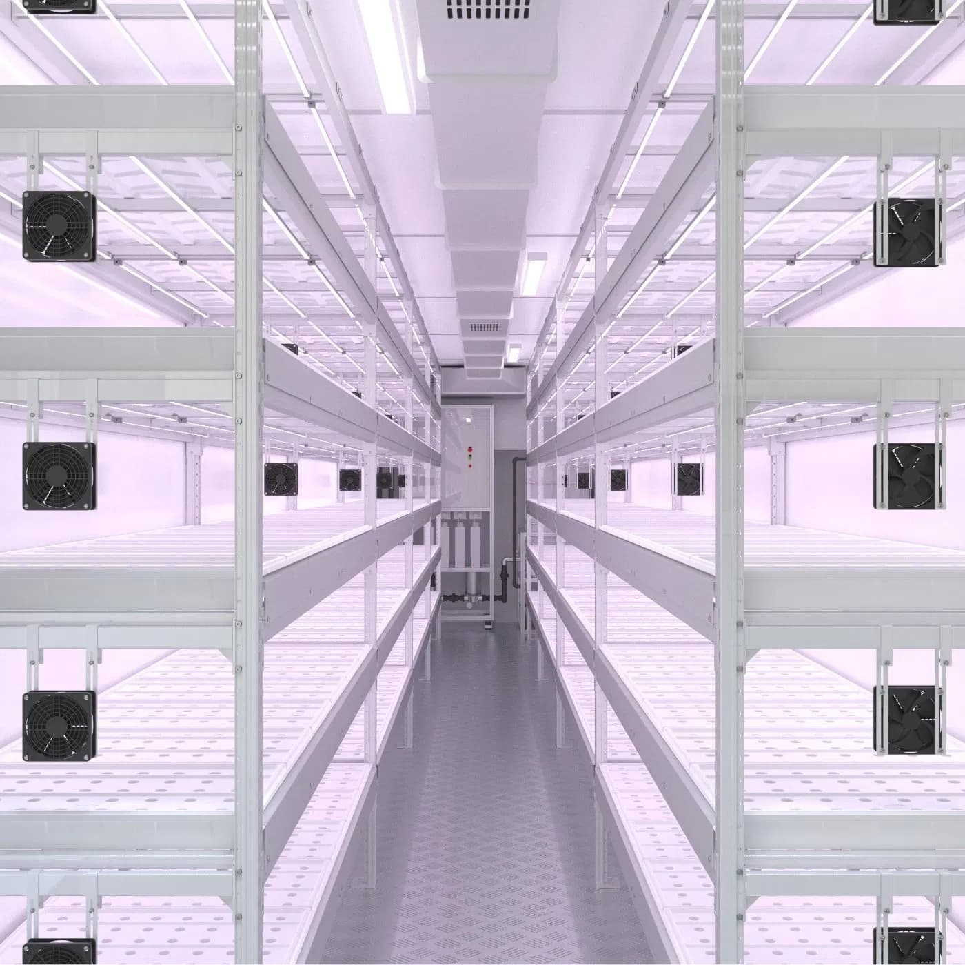 High-Yield Hydroponic Container Farm for Leafy Greens and Vegetables