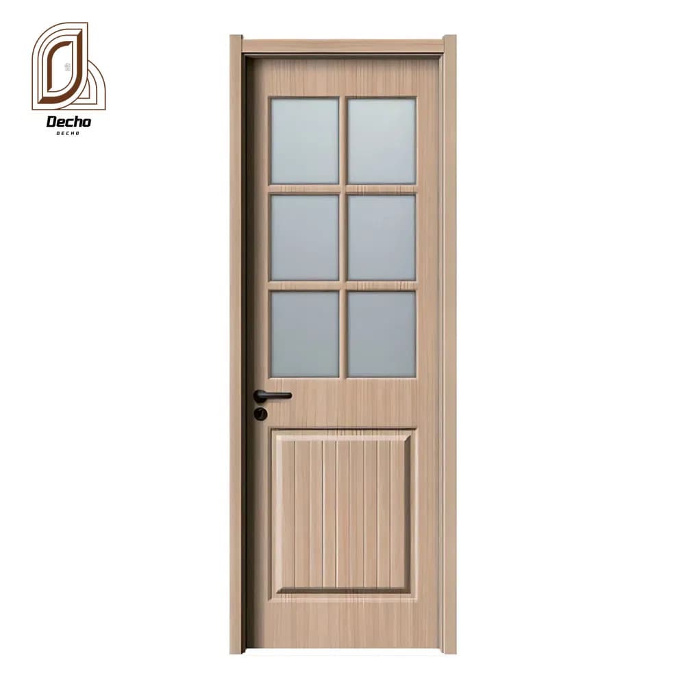New Internal Room Waterproof Design Wood Plastic Composite Door WPC Door for Bathroom House