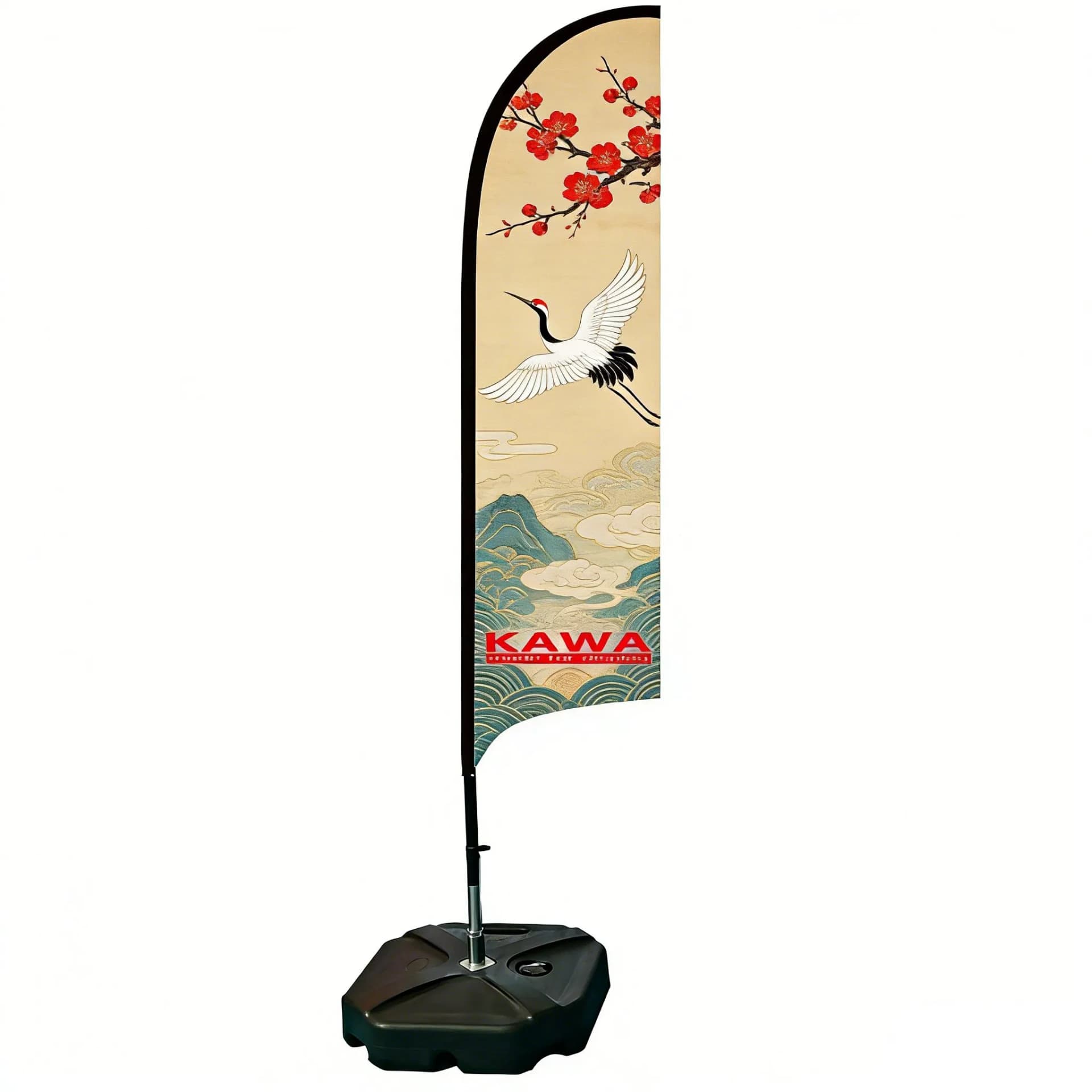 Branded Custom Feather Banner Signs Flying Flag for Events with Cross Base and Spike