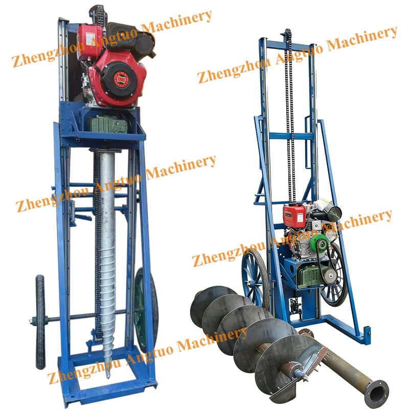 Heavy Duty Hydraulic Pile Driver Screw Pile Installation Drilling Machine