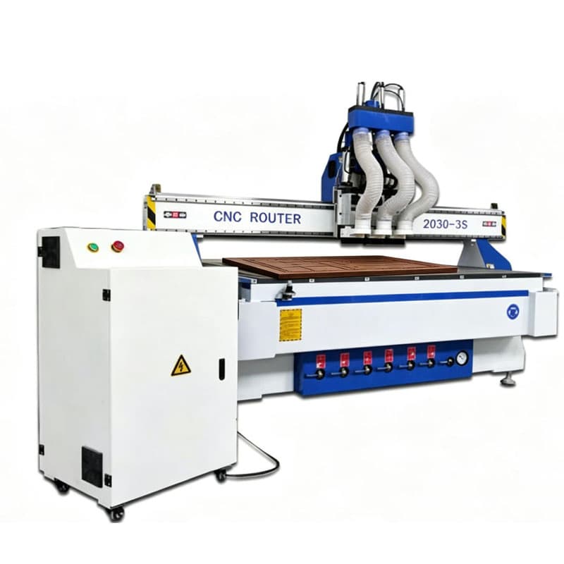 Three Multi Spindles 3 Heads DSP MDF Cutting Furniture Cabinet Router