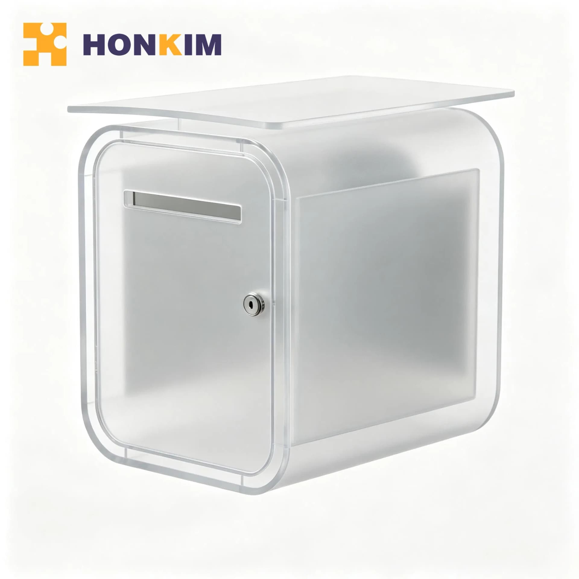 Gold Frame Acrylic Parcel Box for Modern Home Decoration