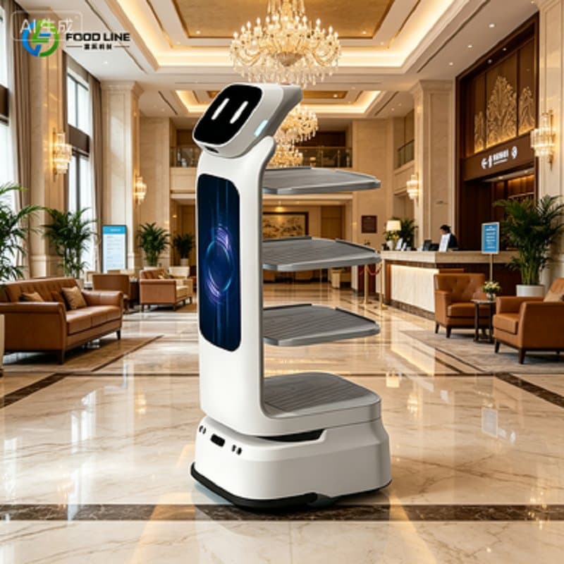Autonomous Food Delivery Robot with 3D Obstacle Avoidance and LED Screen