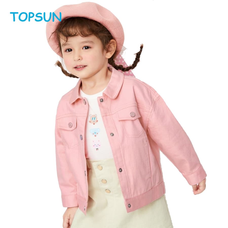 Wholesale Girls Denim Jacket Jeans Outwear Light Color Cool Fashion Short Design Coat Kids Girls Jeans Jackets
