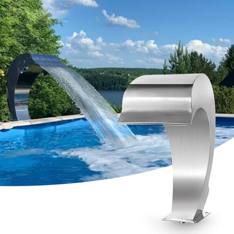 Wholesale Stainless Steel 304 Dolphin Indoor Artificial Waterfall Wall Swimming Pool Water Fountain Cascade Waterfall