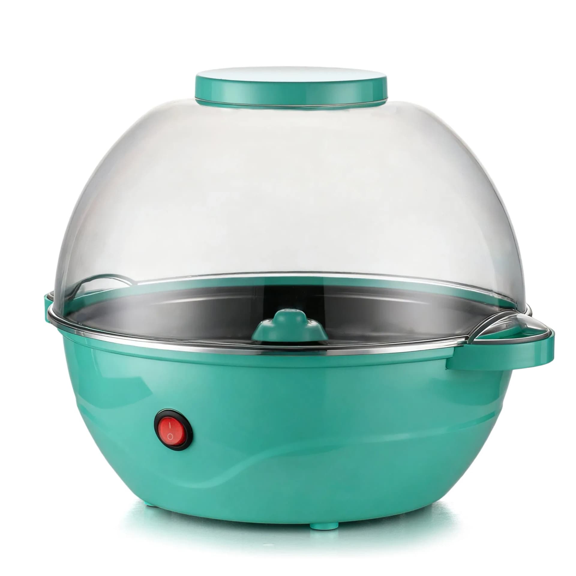 4.5qt Stirring Electric Popcorn Maker with Lid for Serving Bowl & Convenient Storage, 18 Cups, Aqua